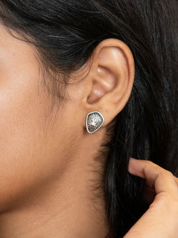 Shaya by CaratLane - 925 Silver Gryffindor Stud Earrings