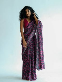 Suta - Printed Multi-Color Modal Saree