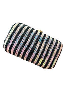A Clutch Story - Black Rainbow Sequins Clutch