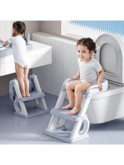 BAYBEE - Blue Western Plastic Toilet Potty Training Seat For Kids (0-3 Years)