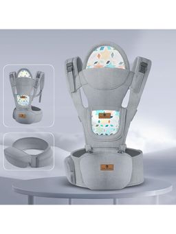 StarAndDaisy - Grey 9-In-1 Adjustable Baby Carrier With Hip Seat And Phone Pocket (0-3 Years)
