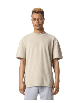 American Apparel - Unisex Pique Mock Neck Bone T-Shirt