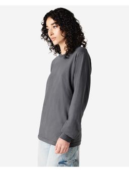 American Apparel - Cotton Long Sleeve Fine Jersey Asphalt T-Shirt