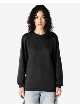 American Apparel - Cotton Long Sleeve Fine Jersey Black T-Shirt