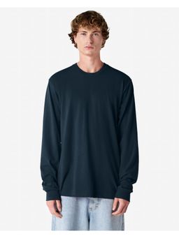 American Apparel - Cotton Long Sleeve Fine Jersey Navy T-Shirt