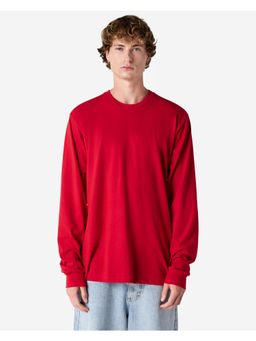American Apparel - Cotton Long Sleeve Fine Jersey Red T-Shirt