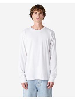 American Apparel - Cotton Long Sleeve Fine Jersey White T-Shirt
