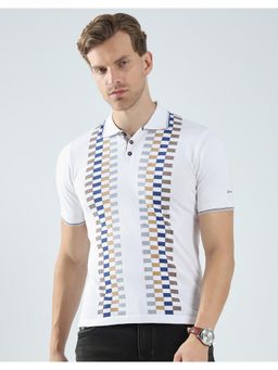 Monte Carlo - Men Printed Collar Neck Polo T-Shirt