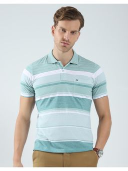 Monte Carlo - Men Striped Collar Neck Polo T-Shirt