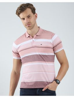 Monte Carlo - Men Striped Collar Neck Polo T-Shirt