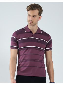 Monte Carlo - Men Striped Collar Neck Polo T-Shirt
