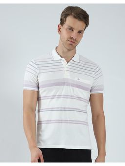 Monte Carlo - Men Striped Collar Neck Polo T-Shirt