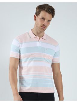 Monte Carlo - Men Striped Collar Neck Polo T-Shirt