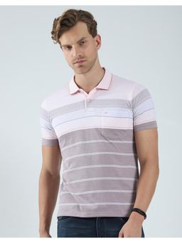Monte Carlo - Men Striped Collar Neck Polo T-Shirt