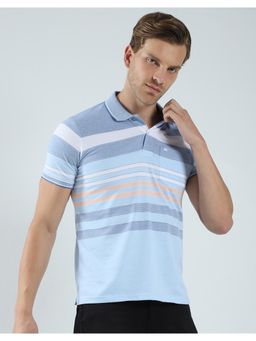 Monte Carlo - Men Striped Collar Neck Polo T-Shirt
