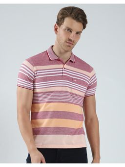 Monte Carlo - Men Striped Collar Neck Polo T-Shirt