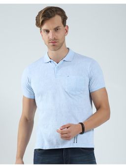 Monte Carlo - Men Self Design Collar Neck Polo T-Shirt