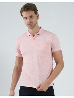 Monte Carlo - Men Self Design Collar Neck Polo T-Shirt