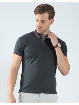 Monte Carlo - Men Solid Collar Neck Polo T-Shirt