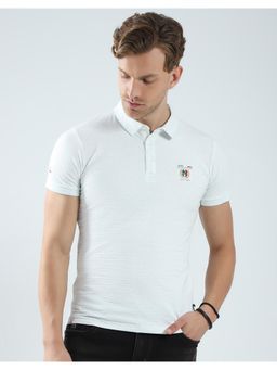 Monte Carlo - Men Solid Collar Neck Polo T-Shirt