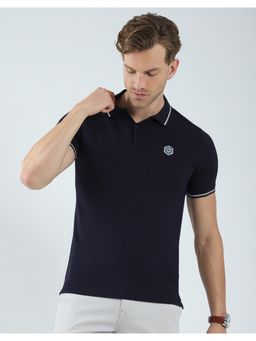 Monte Carlo - Men Solid Collar Neck Polo T-Shirt