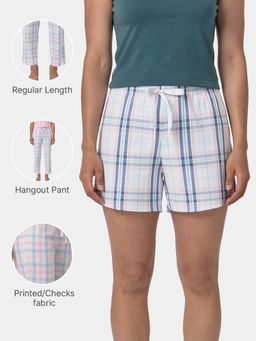 Enamor - Women Mid Rise Drawstring Mid Thigh Length Hangout Shorts