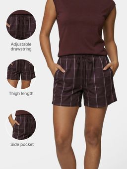 Enamor - Women Mid Rise Drawstring Mid Thigh Length Hangout Shorts