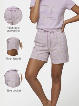 Enamor - Women Mid Rise Drawstring Mid Thigh Length Hangout Shorts