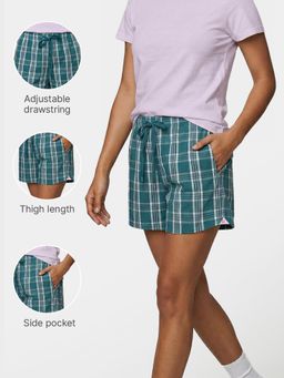 Enamor - Women Mid Rise Drawstring Mid Thigh Length Hangout Shorts