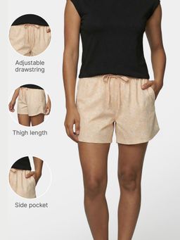 Enamor - Women Mid Rise Drawstring Mid Thigh Length Hangout Shorts