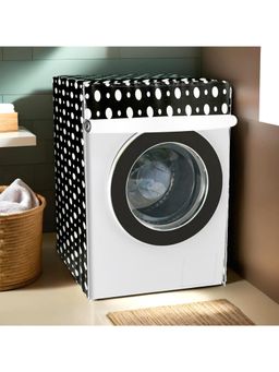 Kuber Industries - Dot Print Front Load Washing Machine Cover Grey