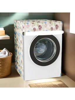 Kuber Industries - Multi Dot Front Load Washing Machine Cover Blue