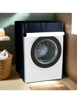 Kuber Industries - Plain Front Load Washing Machine Cover Blue