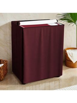 Kuber Industries - Plain Semi-Automatic Washing Machine Cover Maroon