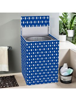 Kuber Industries - Dot Print Top Load Fully-Automatic Washing Machine Cover Blue