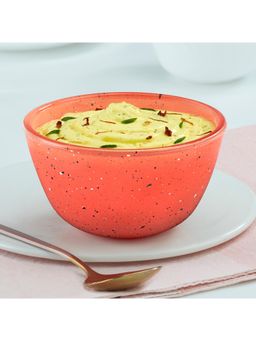 Borosil - 500ml Kube Pink Serving & Mixing Bowl, Made in India Borosilicate Glass Bowl