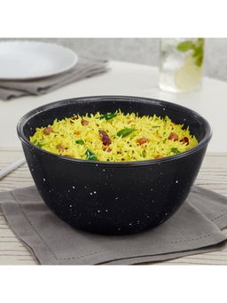 Borosil - 2 L Pebble Black Serving & Mixing Bowl, Made in India Borosilicate Glass Bowl