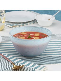 Borosil - 1 L Blue Serving & Mixing Bowl, Made in India Borosilicate Glass Bowl