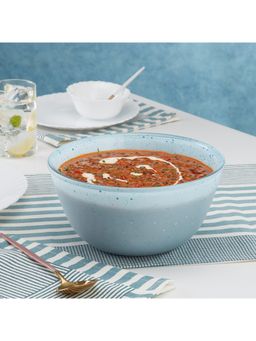 Borosil - 2 L Blue Serving & Mixing Bowl, Made in India Borosilicate Glass Bowl