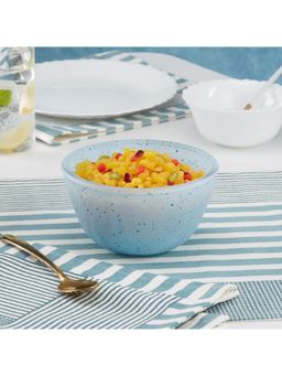 Borosil - 500ml Blue Serving & Mixing Bowl, Made in India Borosilicate Glass Bowl
