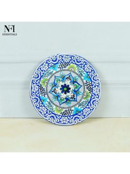 NFI Essentials - Ceramic Round Shape Table Trivet Coaster With Cork Base Perfect for Hot Dishes