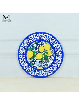 NFI Essentials - Ceramic Round Shape Table Trivet Coaster With Cork Base Perfect for Hot Dishes