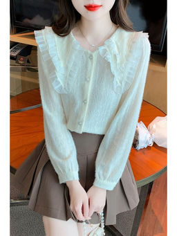 PARTIQ - White Textured Full Sleeves Shirt