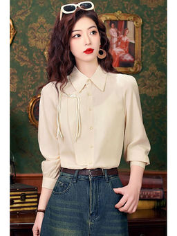 PARTIQ - Beige Solid Full Sleeves Shirt