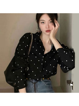 PARTIQ - Black Polka Dots Full Sleeves Shirt