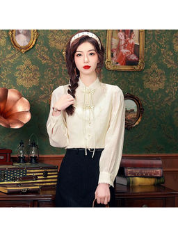 PARTIQ - Yellow Textured Full Sleeves Shirt