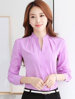 PARTIQ - Purple Solid Full Sleeves Shirt