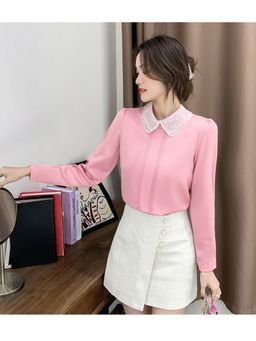 PARTIQ - Pink Solid Full Sleeves Top
