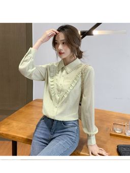 PARTIQ - Green Stripes Full Sleeves Shirt