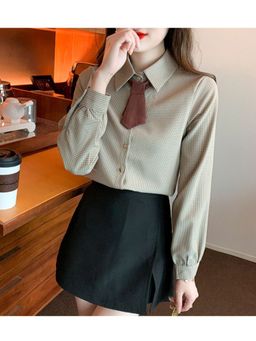 PARTIQ - Brown Checks Full Sleeves Shirt